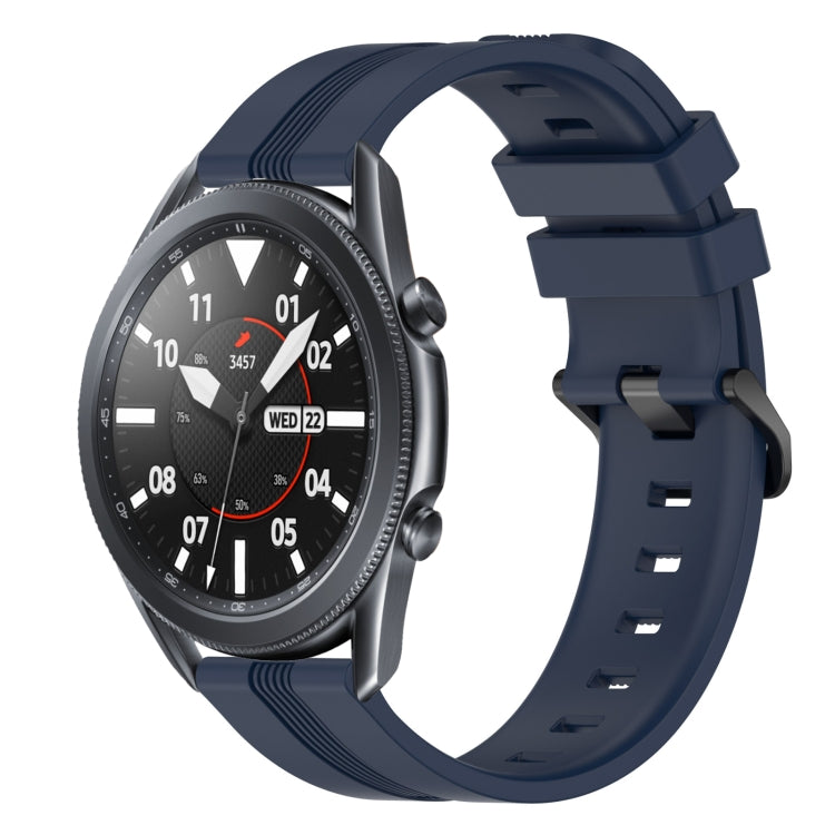 For Samsung Galaxy Watch3 45mm 22mm Concave Striped Slicone Watch Band