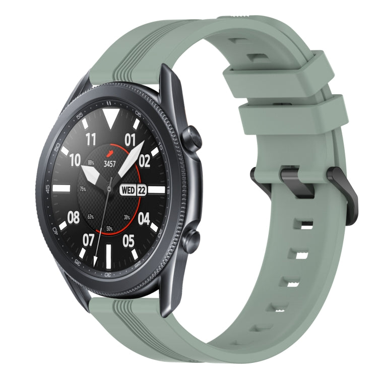 For Samsung Galaxy Watch3 45mm 22mm Concave Striped Slicone Watch Band