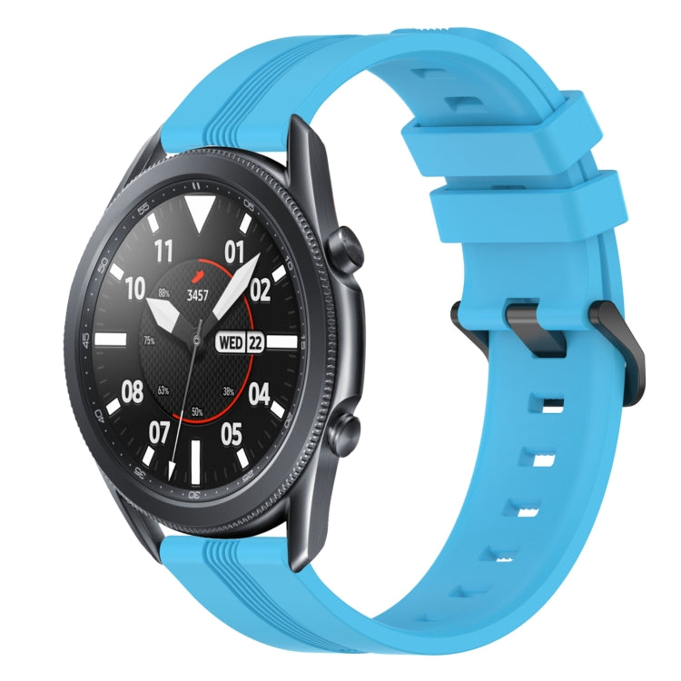 For Samsung Galaxy Watch3 45mm 22mm Concave Striped Slicone Watch Band