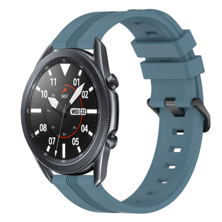For Samsung Galaxy Watch3 45mm 22mm Concave Striped Slicone Watch Band