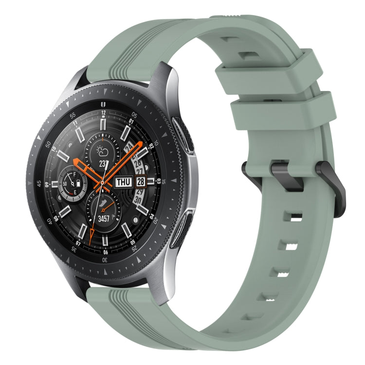 For Samsung Galaxy Watch 46mm 22mm Concave Striped Slicone Watch Band