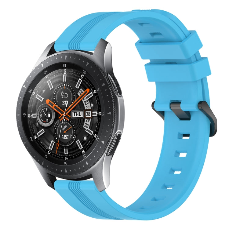 For Samsung Galaxy Watch 46mm 22mm Concave Striped Slicone Watch Band