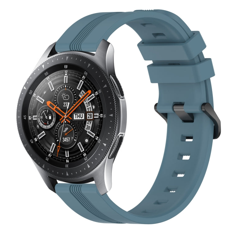 For Samsung Galaxy Watch 46mm 22mm Concave Striped Slicone Watch Band
