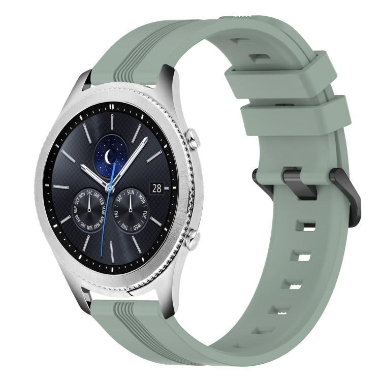 For Samsung Gear S3 Classic 22mm Concave Striped Slicone Watch Band