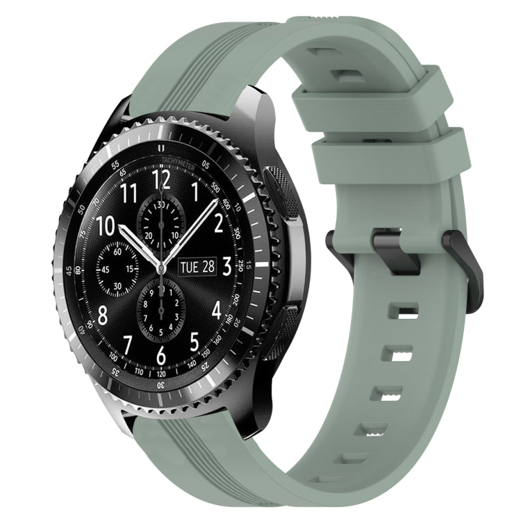 For Samsung Gear S3 Frontier 22mm Concave Striped Slicone Watch Band