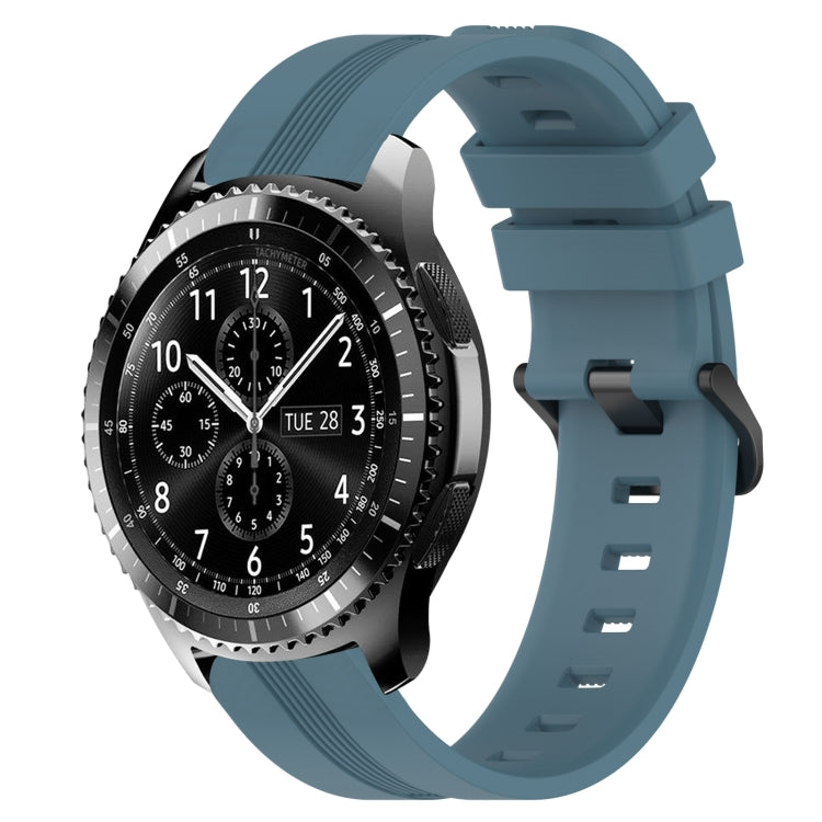 For Samsung Gear S3 Frontier 22mm Concave Striped Slicone Watch Band