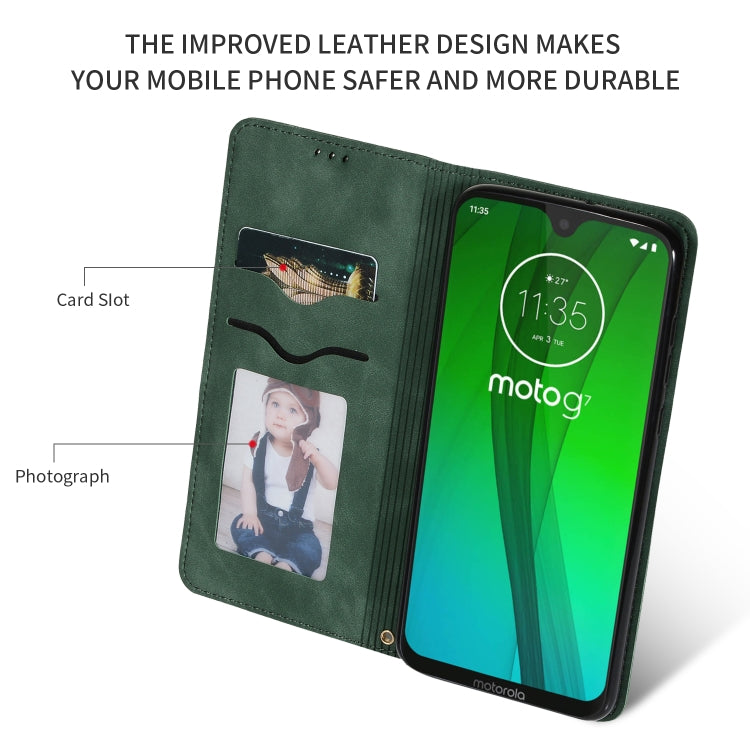 Retro Skin Feel Business Magnetic Horizontal Flip Leather Case for MOTO G7 & MOTO G7 PLUS