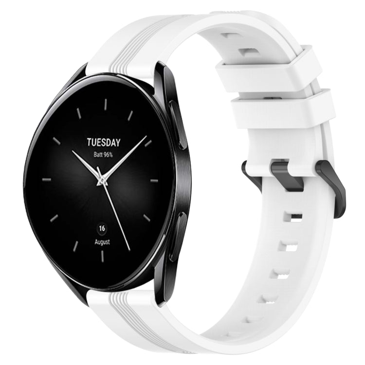 For Xiaomi Watch S2 42mm 22mm Concave Striped Slicone Watch Band