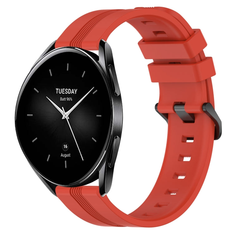 For Xiaomi Watch S2 42mm 22mm Concave Striped Slicone Watch Band
