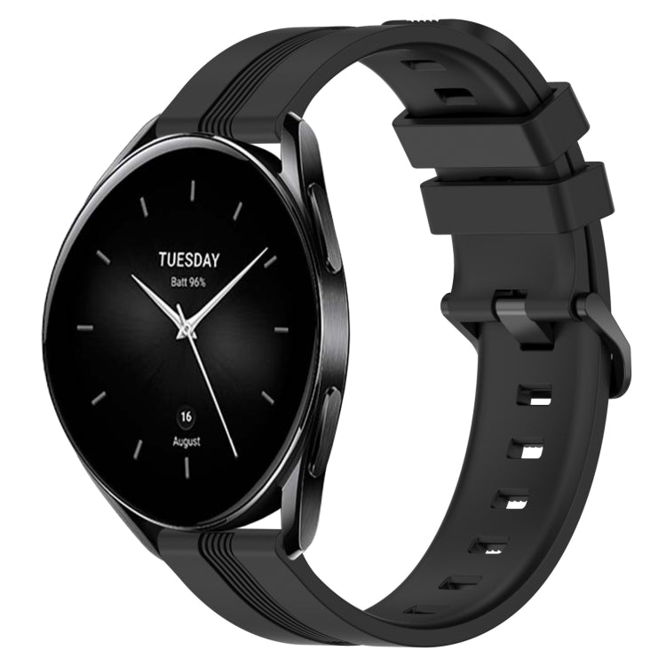For Xiaomi Watch S2 46mm 22mm Concave Striped Slicone Watch Band