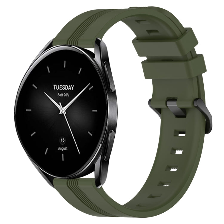 For Xiaomi Watch S2 46mm 22mm Concave Striped Slicone Watch Band