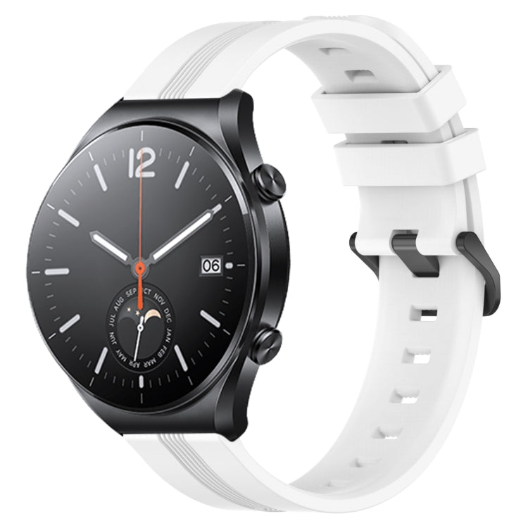 For Xiaomi MI Watch S1 22mm Concave Striped Slicone Watch Band