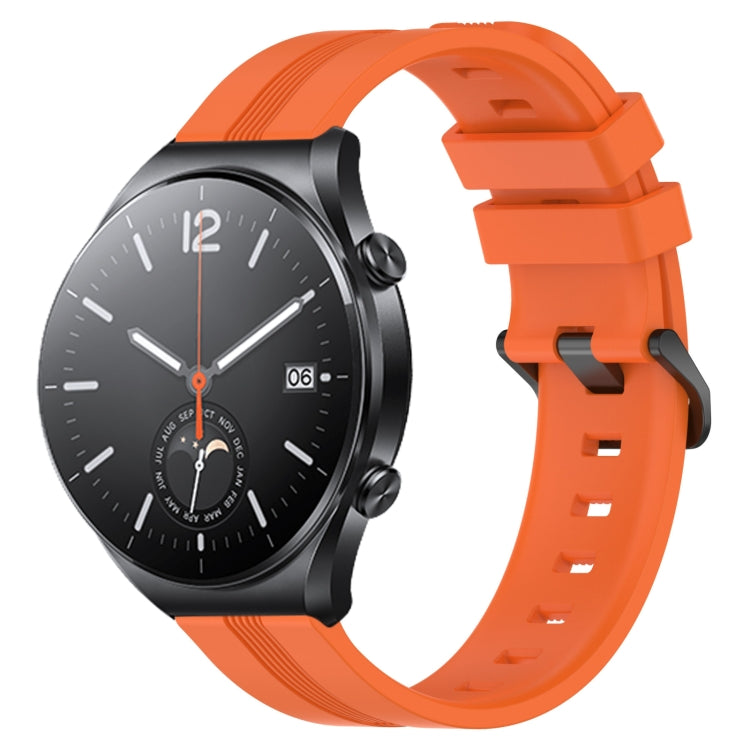 For Xiaomi MI Watch S1 22mm Concave Striped Slicone Watch Band