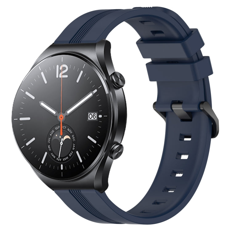 For Xiaomi MI Watch S1 22mm Concave Striped Slicone Watch Band
