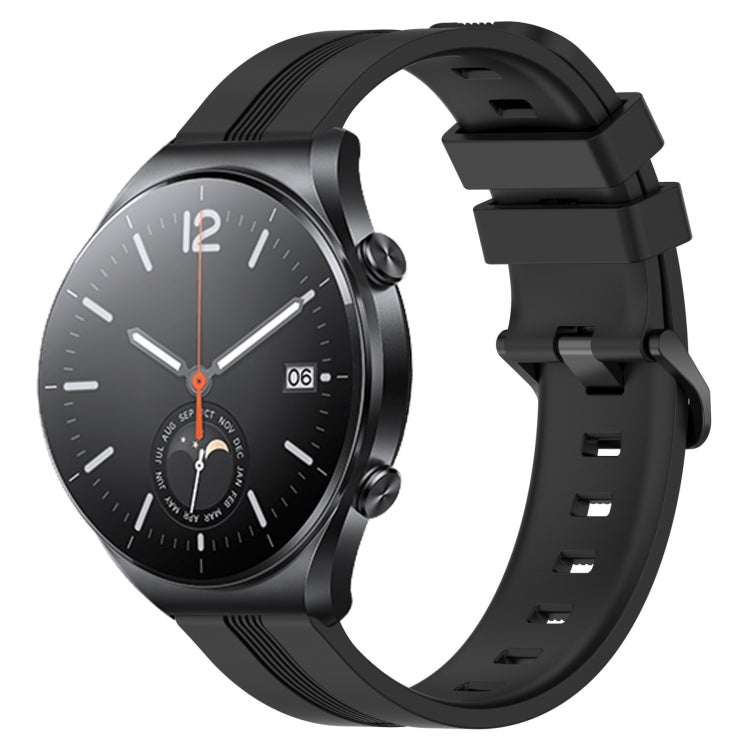 For Xiaomi MI Watch S1 22mm Concave Striped Slicone Watch Band
