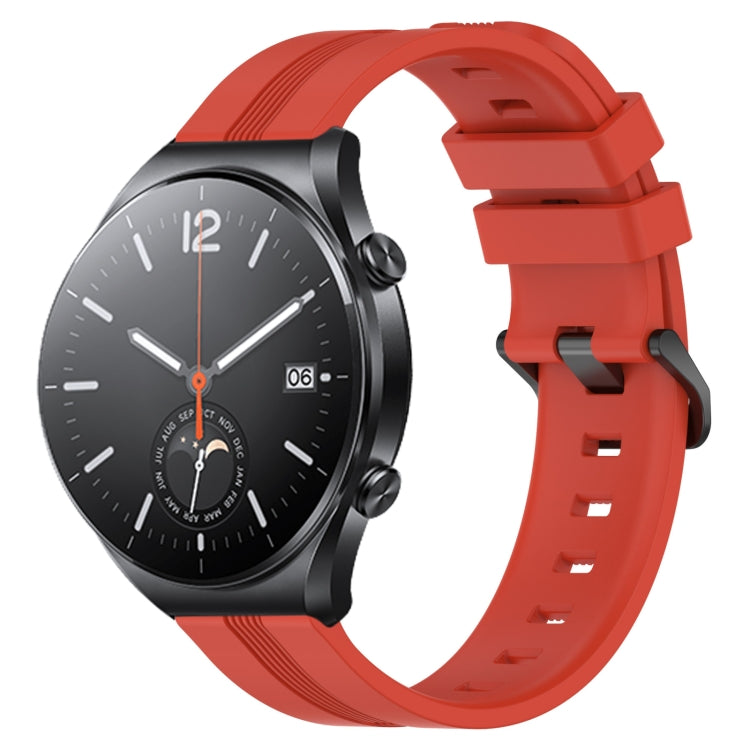 For Xiaomi MI Watch S1 22mm Concave Striped Slicone Watch Band