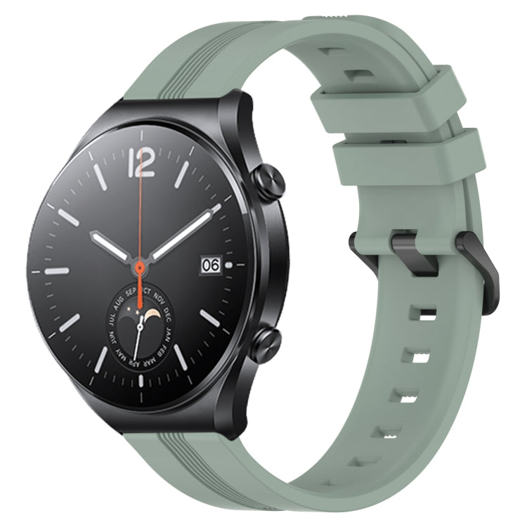 For Xiaomi MI Watch S1 22mm Concave Striped Slicone Watch Band