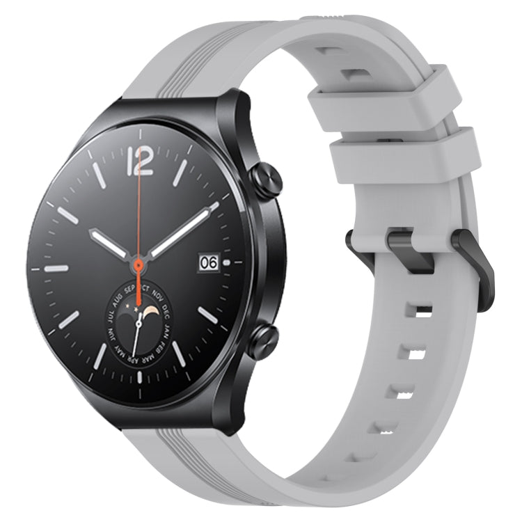For Xiaomi MI Watch S1 22mm Concave Striped Slicone Watch Band