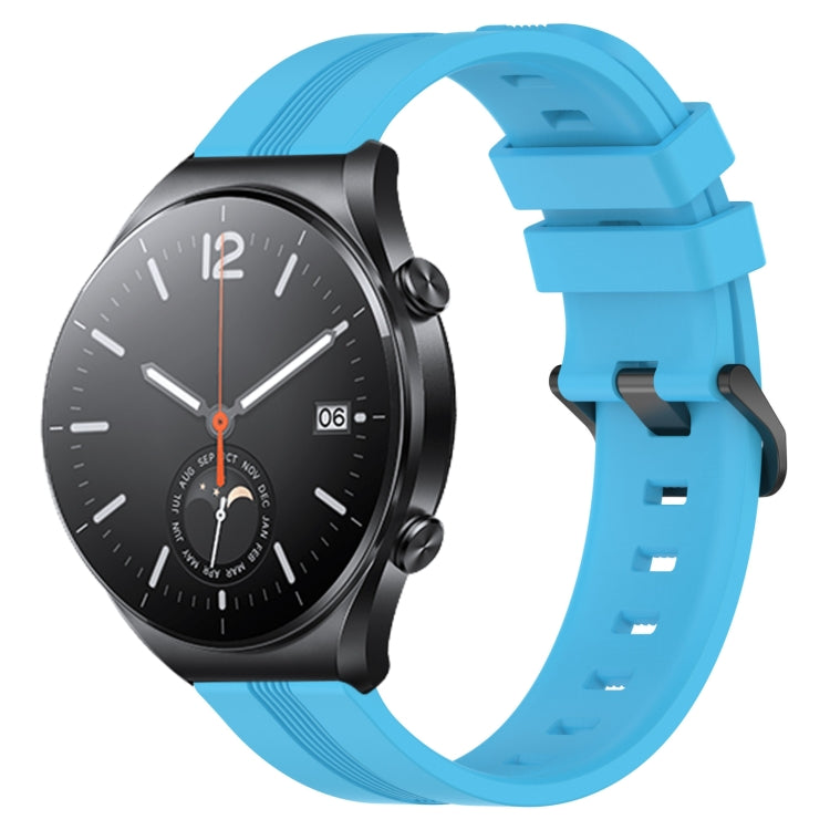 For Xiaomi MI Watch S1 22mm Concave Striped Slicone Watch Band