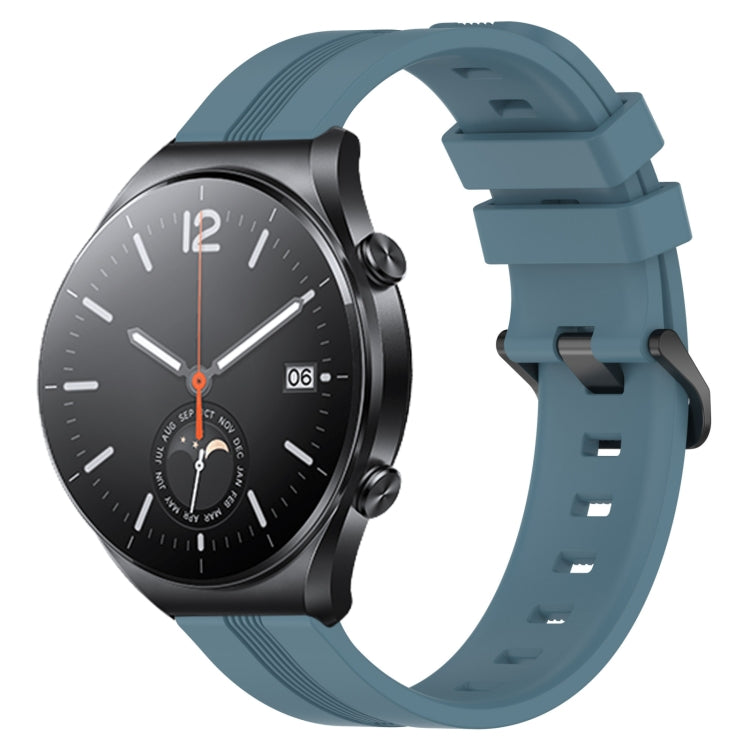 For Xiaomi MI Watch S1 22mm Concave Striped Slicone Watch Band