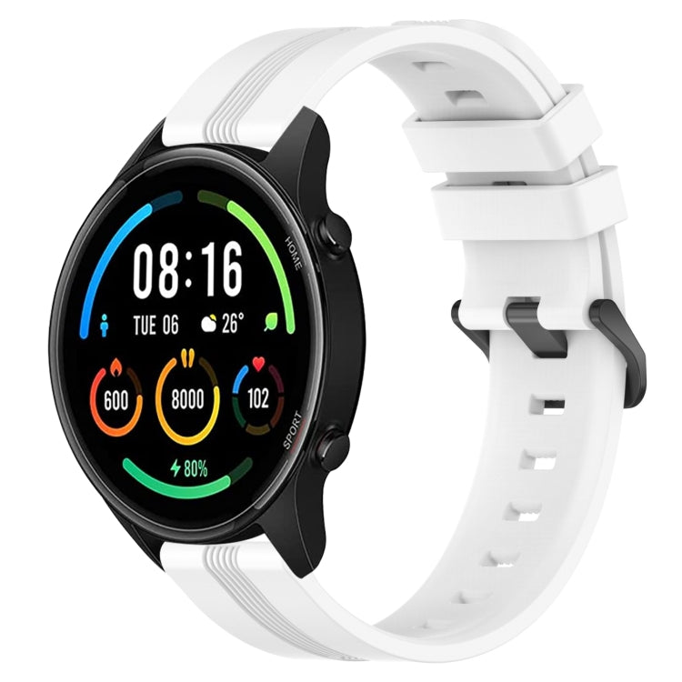 For Xiaomi MI Watch Sport 22mm Concave Striped Slicone Watch Band