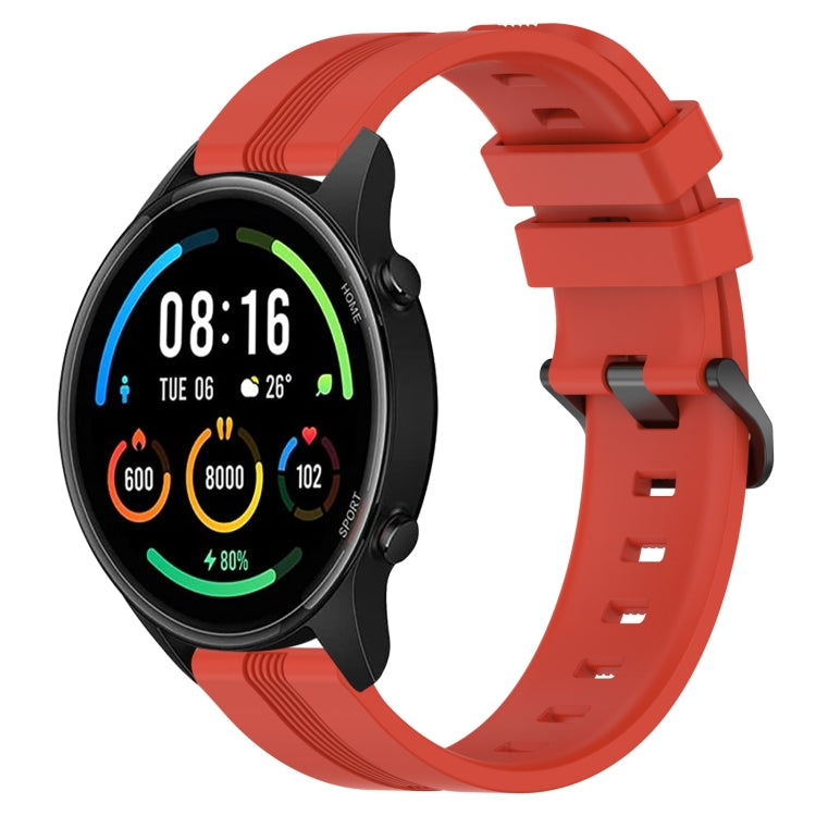 For Xiaomi MI Watch Sport 22mm Concave Striped Slicone Watch Band