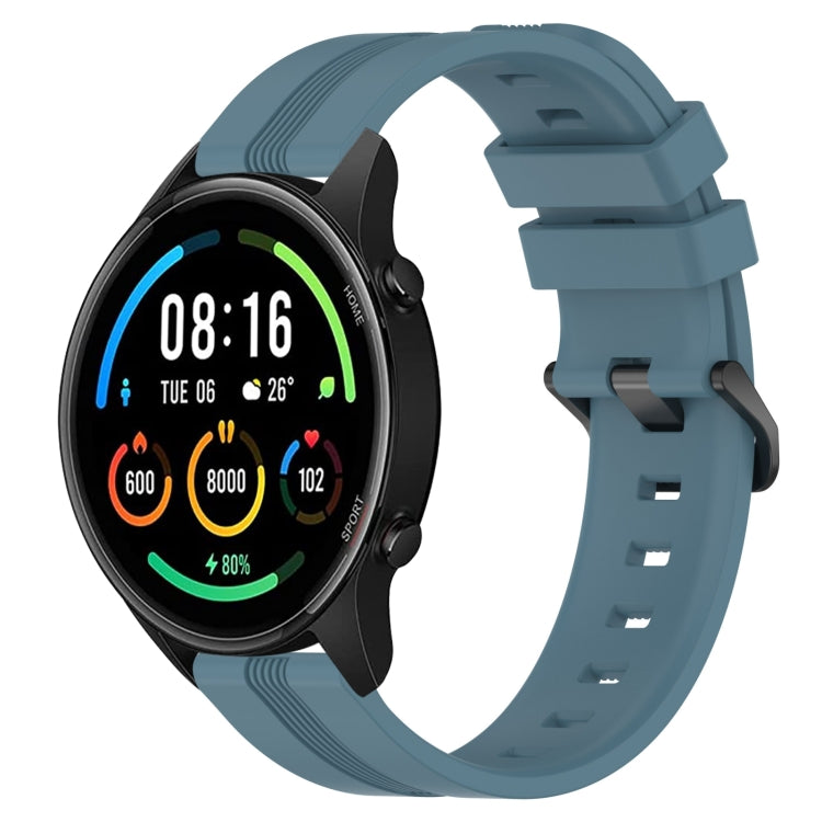 For Xiaomi MI Watch Sport 22mm Concave Striped Slicone Watch Band