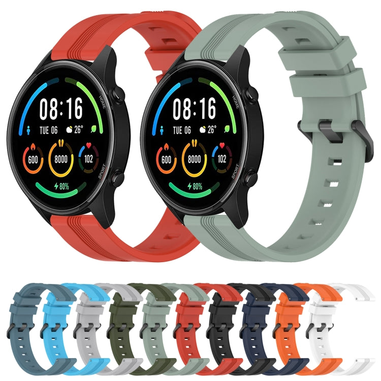For Xiaomi MI Watch Sport 22mm Concave Striped Slicone Watch Band
