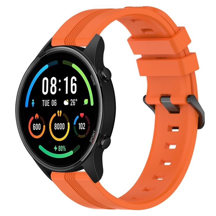 For Xiaomi MI Watch Color 22mm Concave Striped Slicone Watch Band
