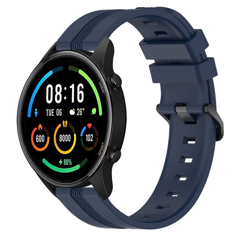 For Xiaomi MI Watch Color 22mm Concave Striped Slicone Watch Band