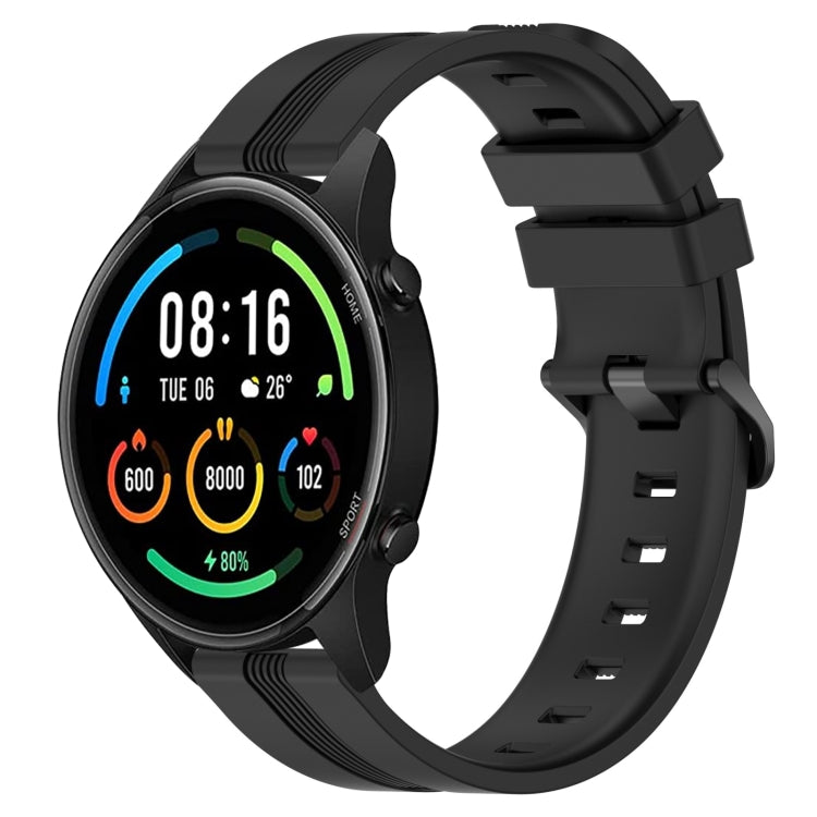 For Xiaomi MI Watch Color 22mm Concave Striped Slicone Watch Band