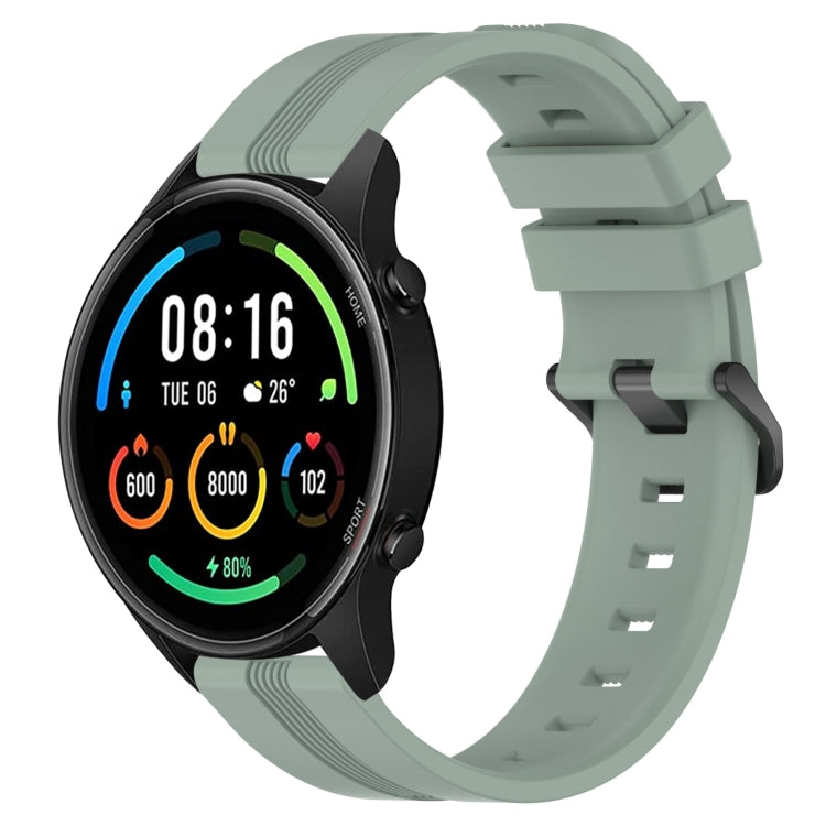 For Xiaomi MI Watch Color 22mm Concave Striped Slicone Watch Band