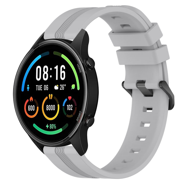For Xiaomi MI Watch Color 22mm Concave Striped Slicone Watch Band