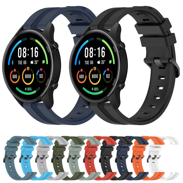 For Xiaomi MI Watch Color 22mm Concave Striped Slicone Watch Band