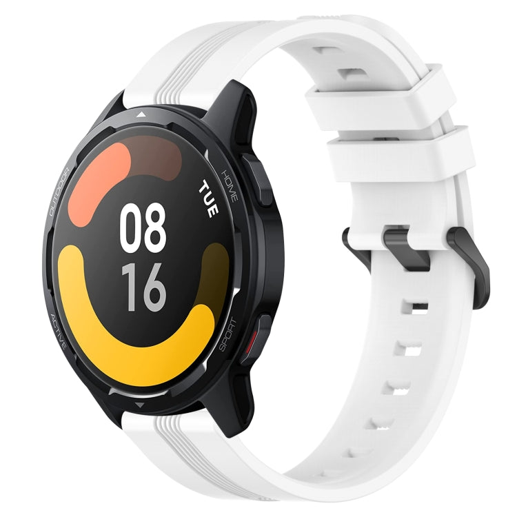 For Xiaomi Watch S1 Active 22mm Concave Striped Slicone Watch Band