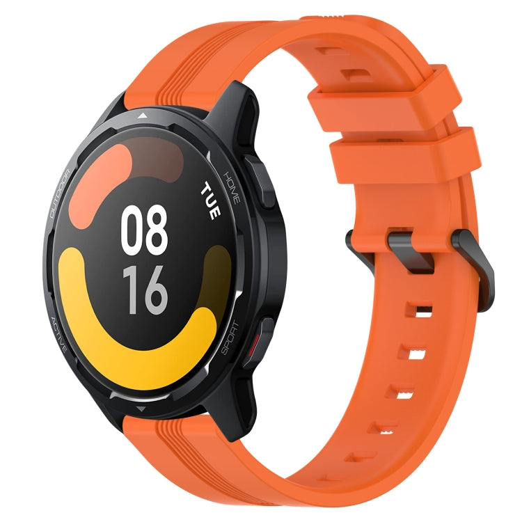 For Xiaomi Watch S1 Active 22mm Concave Striped Slicone Watch Band