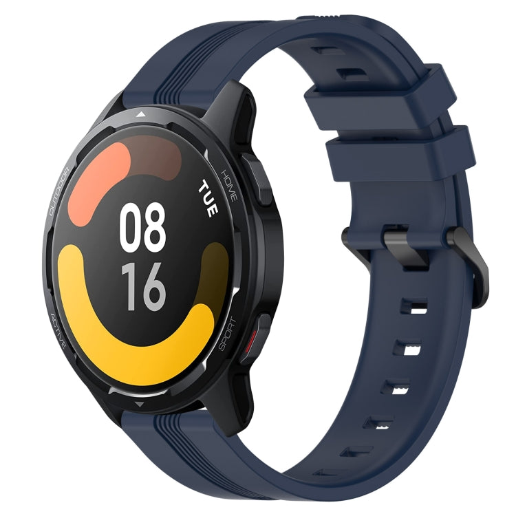 For Xiaomi Watch S1 Active 22mm Concave Striped Slicone Watch Band