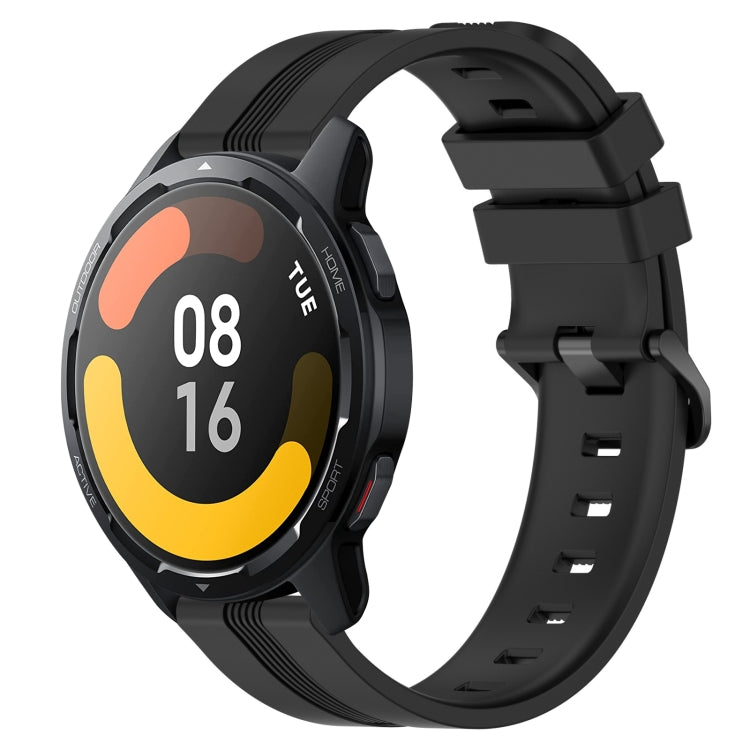 For Xiaomi Watch S1 Active 22mm Concave Striped Slicone Watch Band