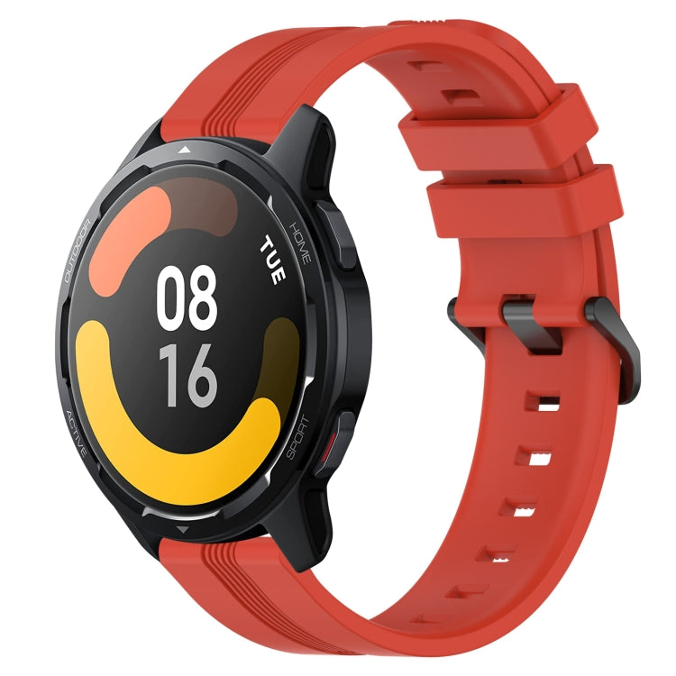 For Xiaomi Watch S1 Active 22mm Concave Striped Slicone Watch Band