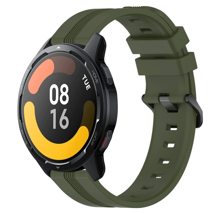 For Xiaomi Watch S1 Active 22mm Concave Striped Slicone Watch Band