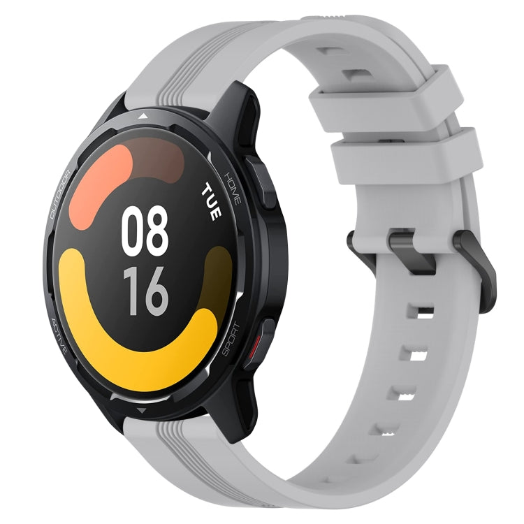 For Xiaomi Watch S1 Active 22mm Concave Striped Slicone Watch Band