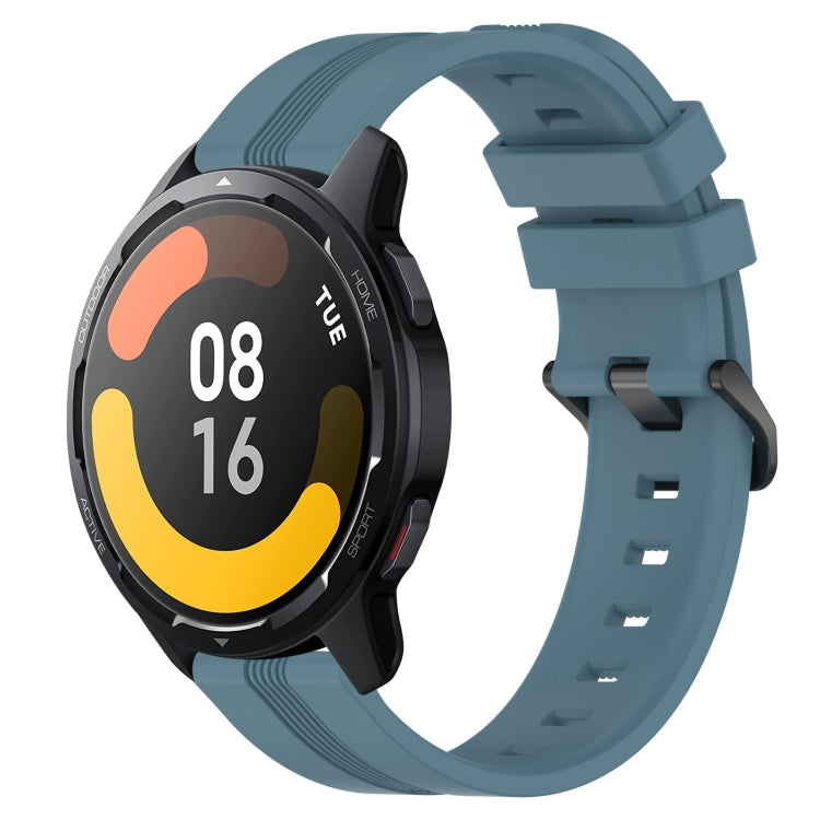 For Xiaomi Watch S1 Active 22mm Concave Striped Slicone Watch Band
