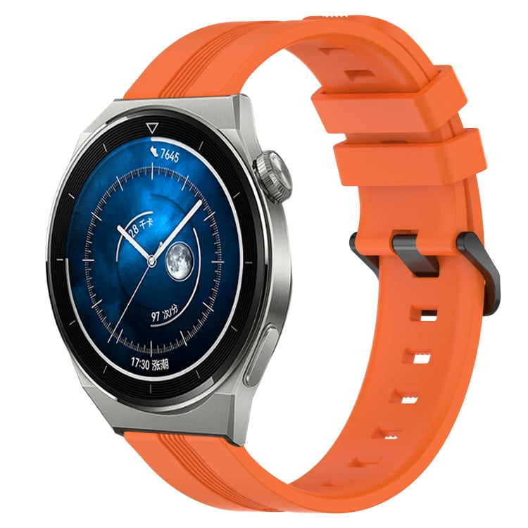 For Huawei Watch GT3 Pro 46mm 22mm Concave Striped Slicone Watch Band