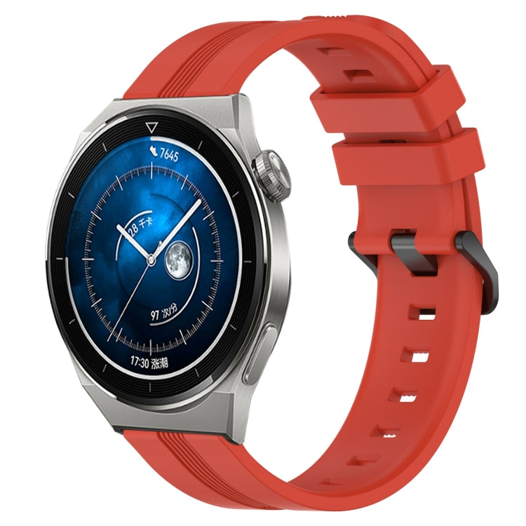 For Huawei Watch GT3 Pro 46mm 22mm Concave Striped Slicone Watch Band