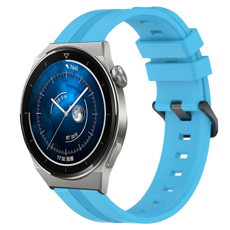 For Huawei Watch GT3 Pro 46mm 22mm Concave Striped Slicone Watch Band