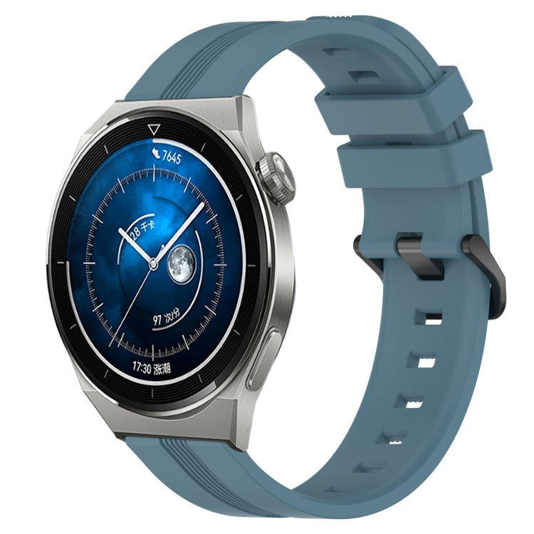 For Huawei Watch GT3 Pro 46mm 22mm Concave Striped Slicone Watch Band