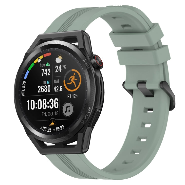 For Huawei Watch GT Runner 22mm Concave Striped Slicone Watch Band