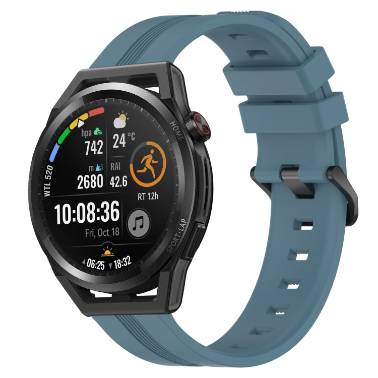 For Huawei Watch GT Runner 22mm Concave Striped Slicone Watch Band