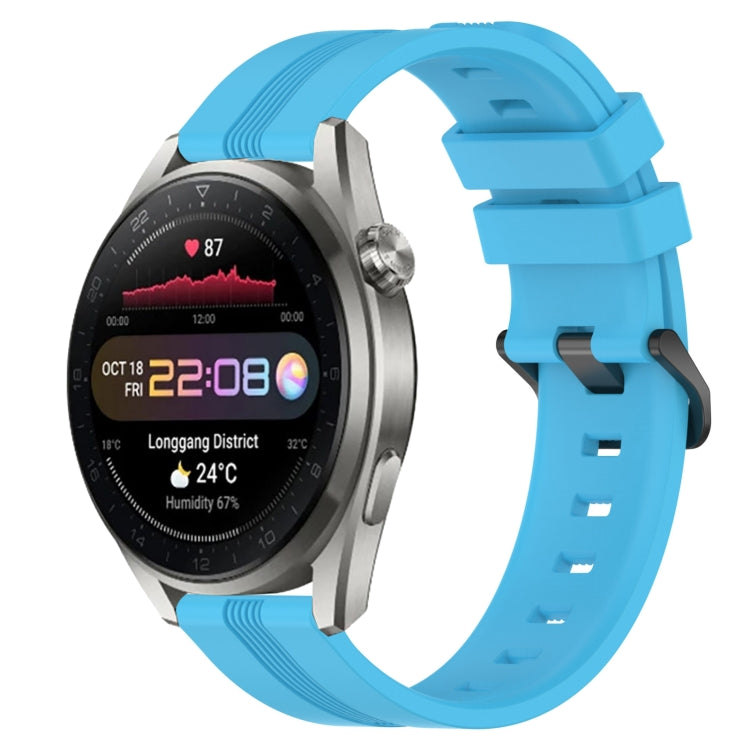 For Huawei Watch 3 22mm Concave Striped Slicone Watch Band
