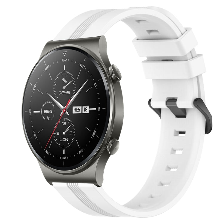 For Huawei GT2 Pro 22mm Concave Striped Slicone Watch Band